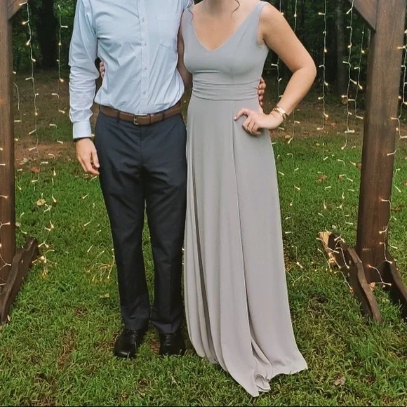 Show Me Your MuMu | Dresses | Show Me Your Mumu Jenn Maxi Dress Dove Grey  Chiffon | Poshmark